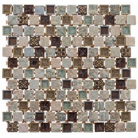 Andova Tiles SAMPLE Exploration Italy 1 x 1 Grid Mosaic Tile SAM-ANDEXPIT372